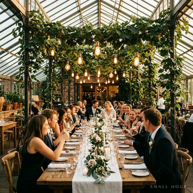 Sixty Vines Dallas greenhouse wedding — intimate celebration photography